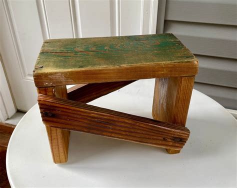 Vintage Small Homemade Milking Stool 1940s Or 1950s With Original