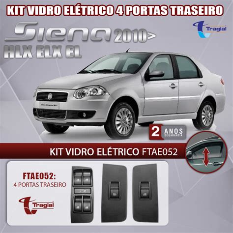 Kit Vidro El Trico Sistema Antiesmagamento Fiat Siena Hlx Elx El