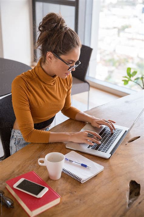 Woman Working From Home By Stocksy Contributor Jovo Jovanovic Stocksy