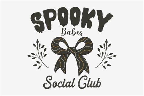 Halloween Coquette Spooky Club Retro Svg Graphic By Svg Box Creative