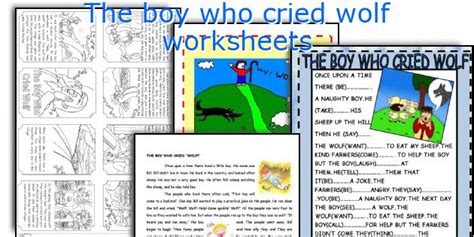 The boy who cried wolf worksheets