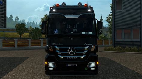 Mercedes Benz Actros Mp Black Edition Skin V For Ets Euro Truck