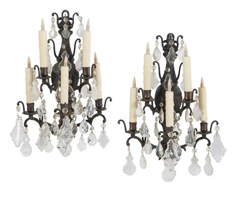 Lot Pair Of Louis Xiv Style Five Light Sconces