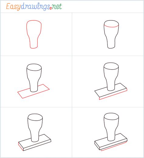 How To Draw A Rubber Stamp Step By Step 6 Easy Phase