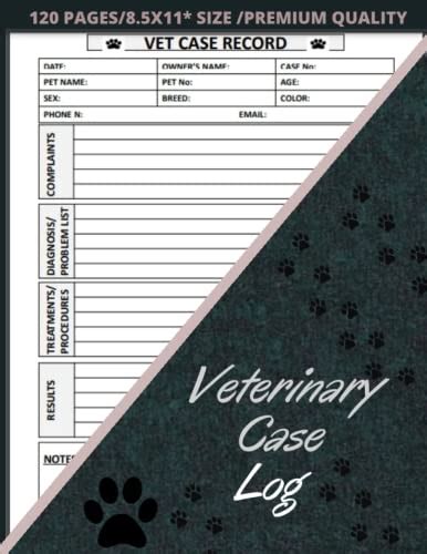 Veterinary Case Log Book Case Log For Veterinarians Veterinary