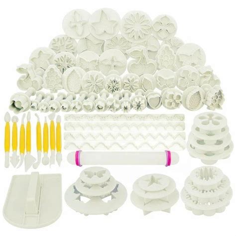 White Acrylic Fondant Cake Decorating Tools kid, Size: 48 pc Set at Rs ...