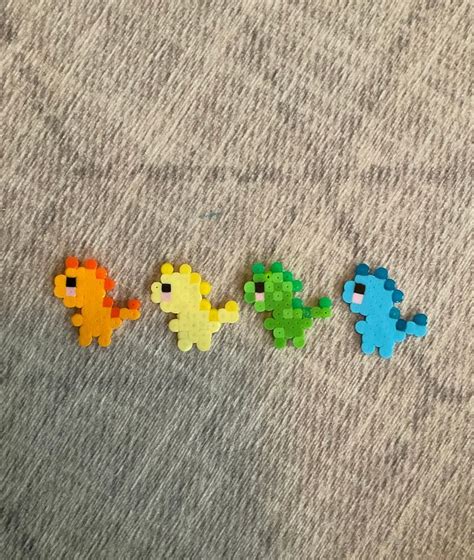 Dinosaur Perler Bead On Mercari Easy Perler Beads Ideas Perler Bead