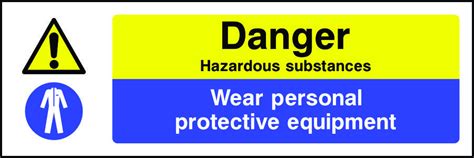 Danger Hazardous Substances Wear Ppe Sign Sk Signs And Labels