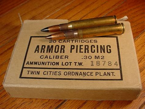 Box Of Mixed Usgi Caliber 30 M2 30 06 Springfield Armor Piercing Rounds 30 06 Springfield