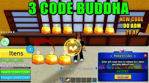 Novo CÓdigo De 20 Minutos 3 Code Da Fruta Buddha 30 CÓdigos De Exp