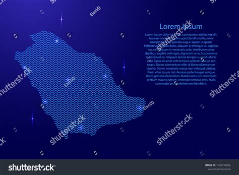 Saudi Arabia Map Country Abstract Silhouette Stock Vector Royalty Free