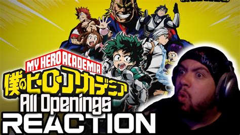 This Looks Fun My Hero Academia All Openings First Time Reaction Youtube