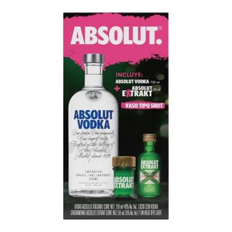 Vodka Absolut Original Ml Licor Con Vodka Extrakt Ml