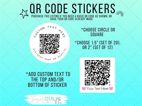 Custom Qr Code Stickers Business Packaging Qr Code Stickers Personalized Stickers Brand