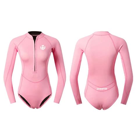 Divestar 2mm Yamamoto Neoprene Long Sleeve Freediving Bikini Wetsuit In