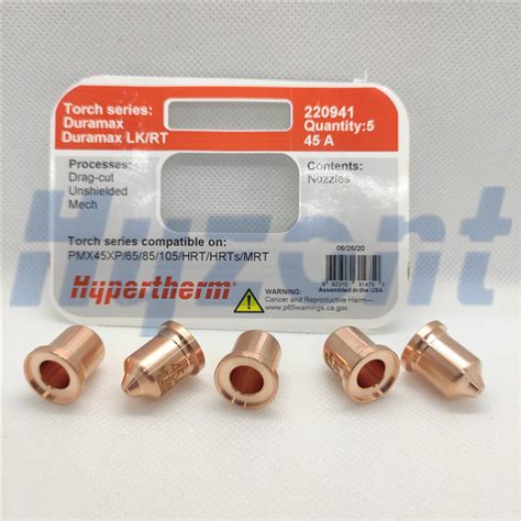 Hypertherm Duramax 220941 45a Laser Cutter Nozzle