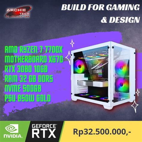 Jual Pc Rakitan Gaming Elite Amd Ryzen Nvidia Rtx Gb Ddr