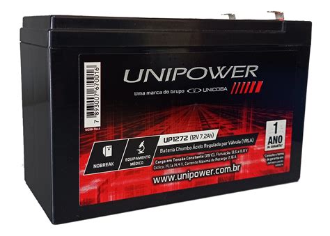 Bateria Selada V Ah Unipower Vrla Alarme Nobreak Mercado Livre