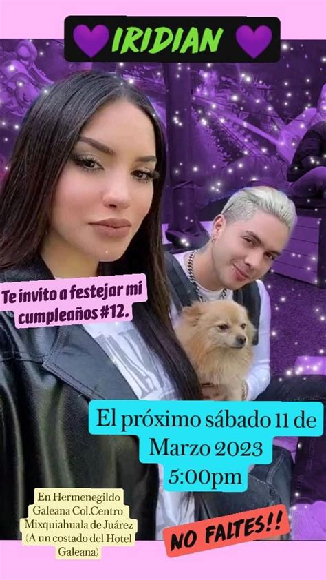 Iridian Te Invito A Festejar Mi Cumplea Os El Pr Ximo S Bado