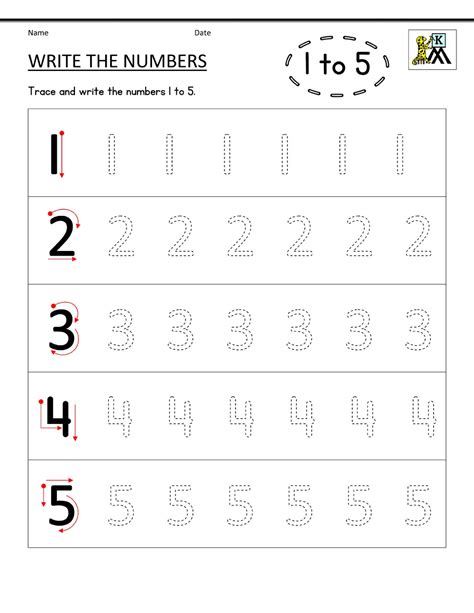 Large Free Printable Number Tracing Sheets