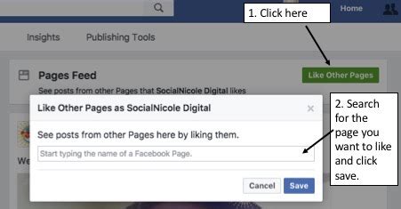 How To Like Facebook Pages From Your Page