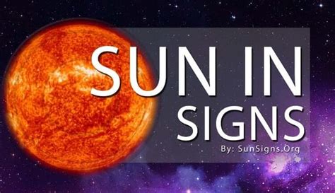 Sun In Signs Symbolism Meanings SunSigns Org