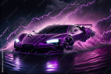 Purple Sports Car