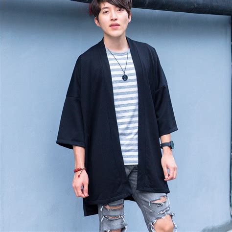 Mens Long Black Kimono Cardigan Japan Oversized Noragi Etsy