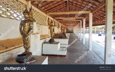 Pavilion Inside Temple Statues Lined Stock Photo (Edit Now) 781887196