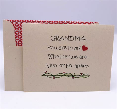 Long Distance Grandma Grandma Birthday Card Love Of Etsy In 2021