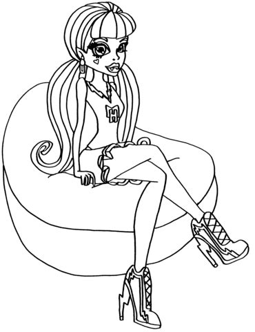 Printable Monster High Draculaura Coloring Pages