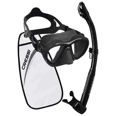 Cressi Quantum Itaca Ultra Dry Snorkeling Mask Kit Black Diveinn