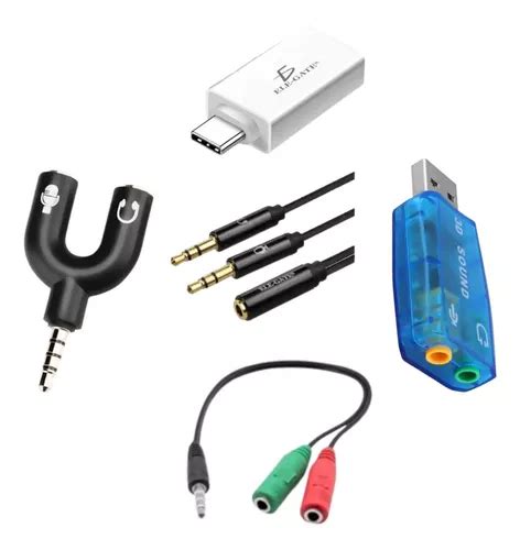 Conectores Audio Adaptadores Tarjeta Sonido Adaptador Otg Mercadolibre