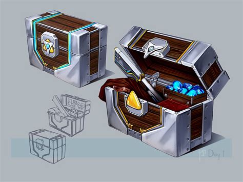 Treasure Chest Concept Art Prop Design Gallery