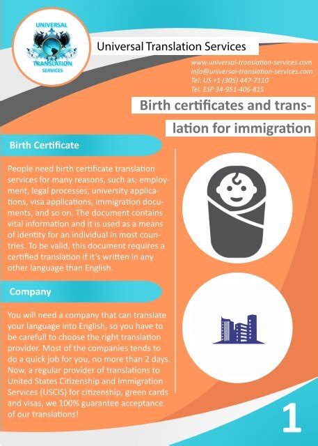 Birth Certificates And Translation For Immigration