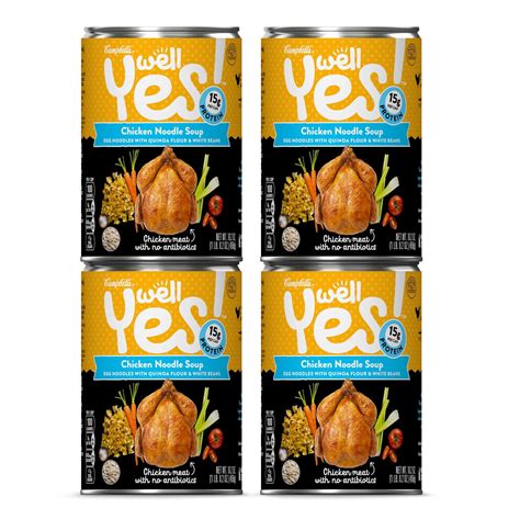 Campbells Well Yes Chicken Noodle Soup 162 Oz Cans Pack Of 4