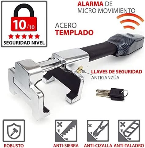 Kraser Kr Antirrobo Coche Volante Con Alarma Sensor Barra Bloqueo