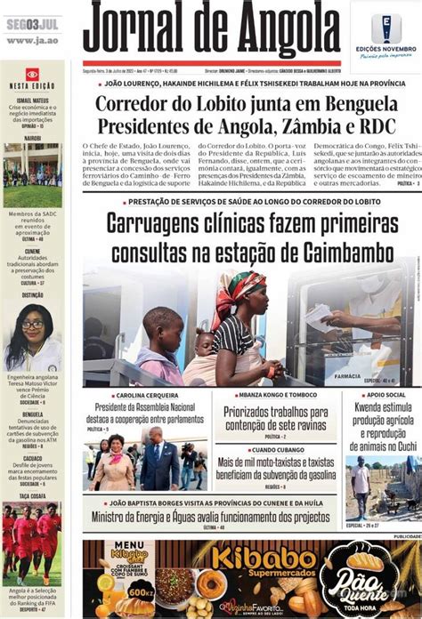 Capa Jornal De Angola De