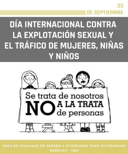 Día Internacional Contra La Explotación Sexual Y El Tráfico De Mujeres