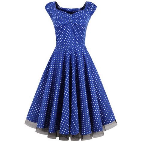 Sweet Heart Polka Dot Vintage Skater Dress 105 Brl Liked On Polyvore Featuring Dresses Skater