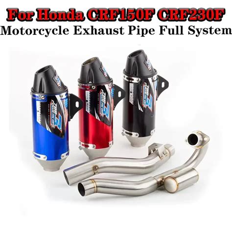 Motorcycle Exhaust Pipe Full System For Honda Crf F Crf F Crf