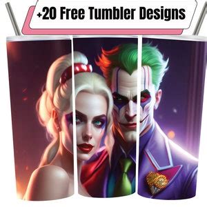 D Poster Comics Harley Quinn And Joker Tumbler Design Oz And Oz