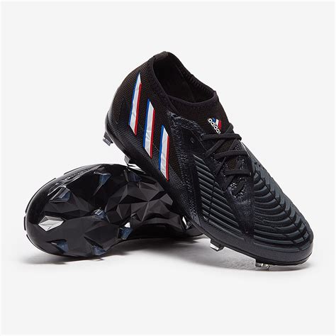 Adidas Enfant Predator Edge Fg Noir Blanc Rouge Vif Terrain