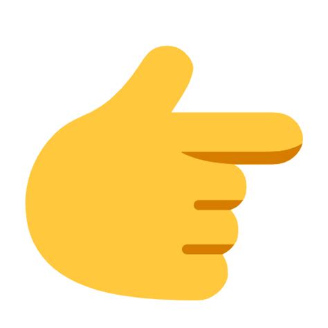 Dorso De Mano Con Índice A La Derecha emoji