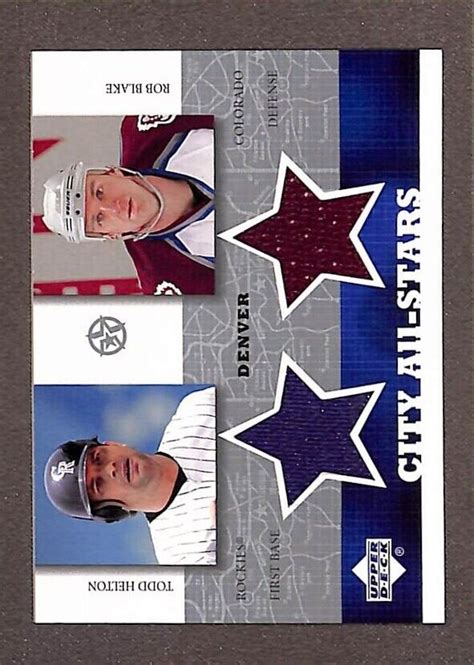 2003 Upper Deck Superstars City All Stars Todd Helton Rob Blake Dual