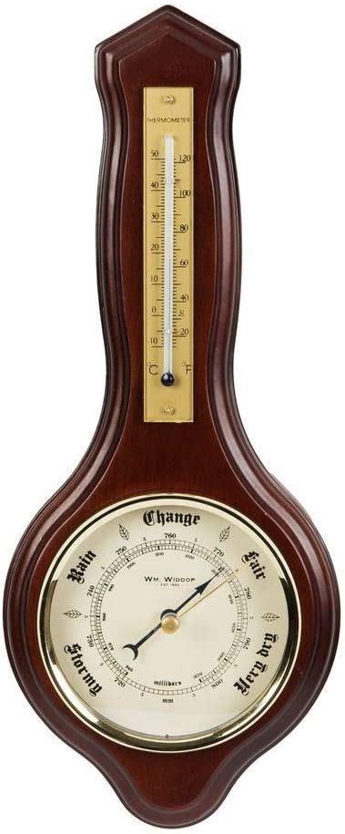 Wm Widdop Wooden Barometer And Thermometer Uk Garden