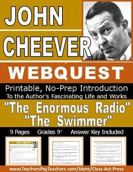 John Cheever Webquest Printable Worksheets For The Famous American Author