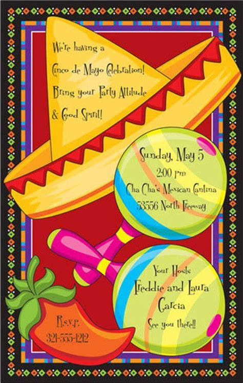 La Fiesta Party Invitation Mexican Invitation Ole - Etsy