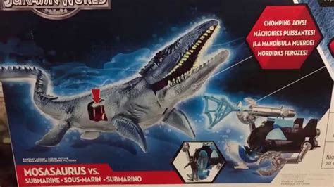 Jurassic World Toy Review Mosasaurus Vs Submarine Youtube