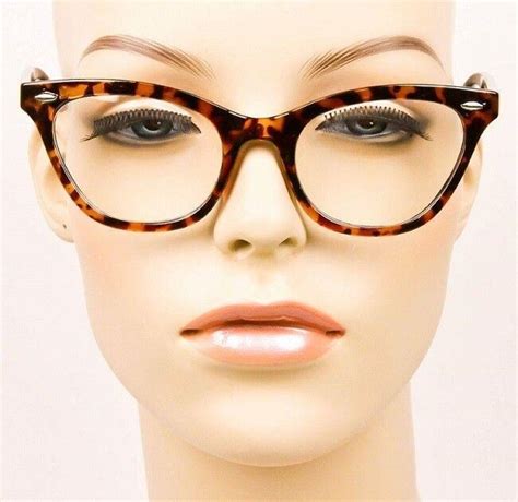 50s Rockabilly Cat Eye Demi Clear Lens Betty Pinup Wayfe Eyeglasses Frames 1404 Ebay